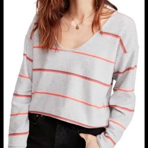 NWT Free People Make You Mine Stripe Sweater